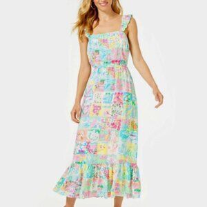 NWT Lilly Pulitzer - Women's Crista Midi Dress - XL - Pop Up Lilly State of Mind